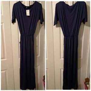 Navy blue maxi dress